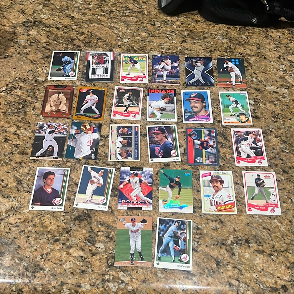OG INDIANS BASEBALL CARDS LOT